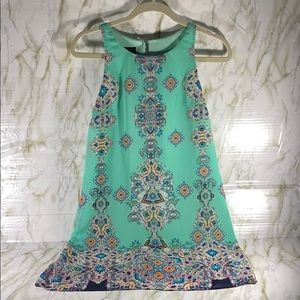 by&by Mint Aztec Sheath Dress